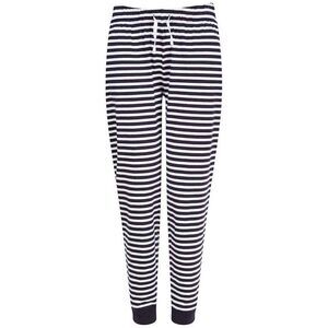 SF Womens/Ladies Stripe Lounge Pants / Navy/White
